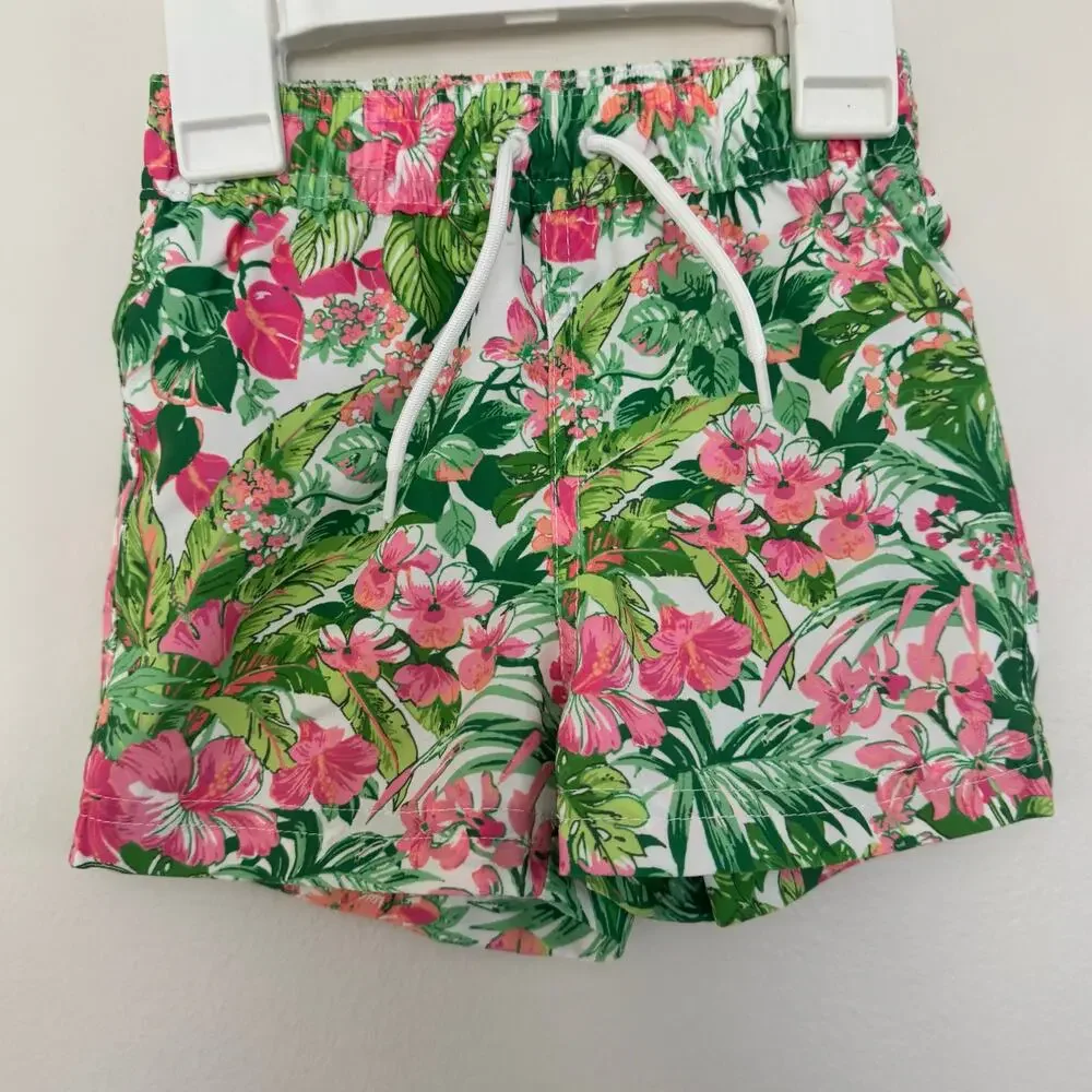 Janie and Jack Recycled Tropical Floral Swim Trunk